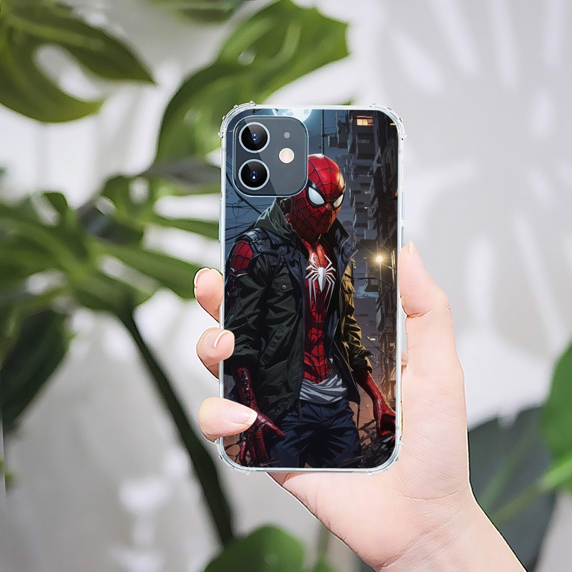 （画像用） Spider Man スパイダーマン 【iPhone 12シリーズ対応】透明スマホケース（クリアソフトケース）